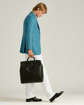 LEATHER LACE-UP SHOE BLACK CALFSKIN