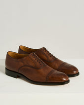 LEATHER LACE-UP SHOE DARK BROWN CALFSKIN
