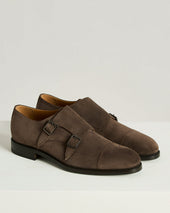 Leather Dark Brown Shoe With Buckle