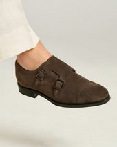 Leather Dark Brown Shoe With Buckle
