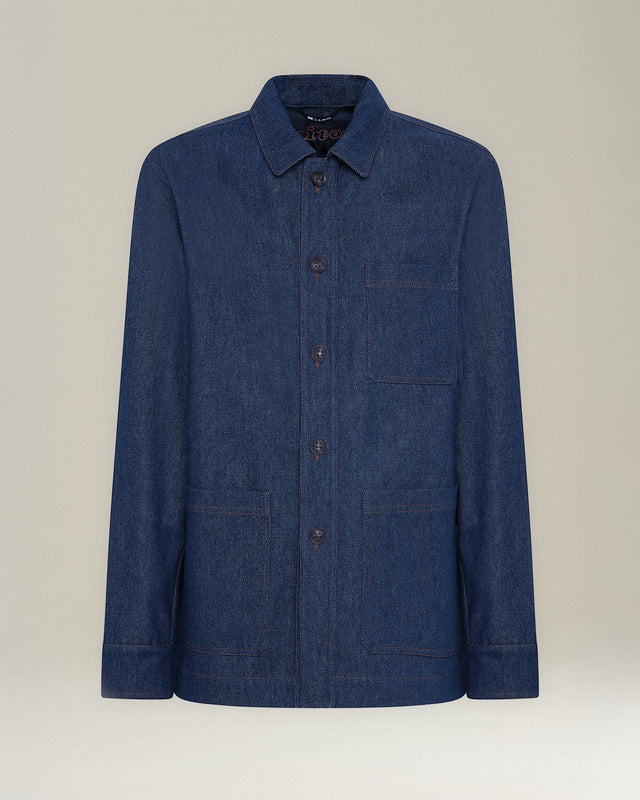 DENIM BLOUSON WITH A MINERAL WASH.
