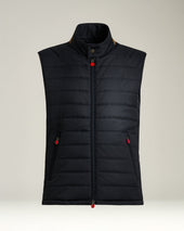 PADDED GILET IN NAVY TECHNICAL FABRIC