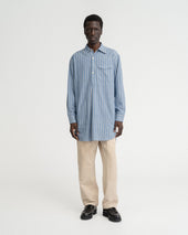 Udai Kurta Chambray White Yarn Dyed End On End Cotton
