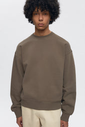French Terry Sweatshirt in Dark Taupe