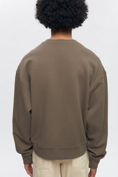 French Terry Sweatshirt in Dark Taupe