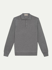 Extrafine Merino Polo Dark Grey