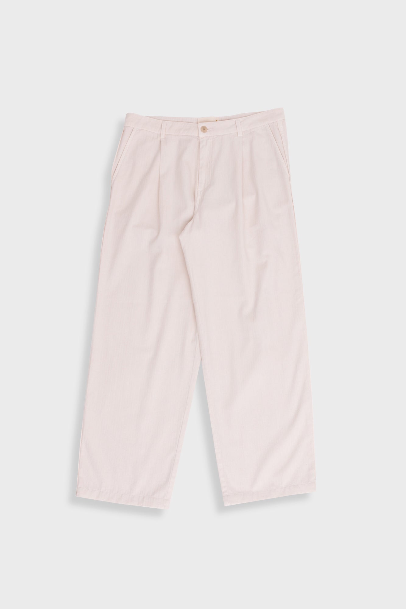 Wide Fit Trouser Pumice Herringbone