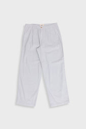 Wide Fit Trouser - Mineral Blue Herringbone