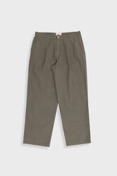 Wide Fit Trouser - Sage Overdyed Stripe