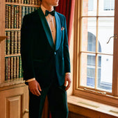 Dumont Teal Velvet Jacket