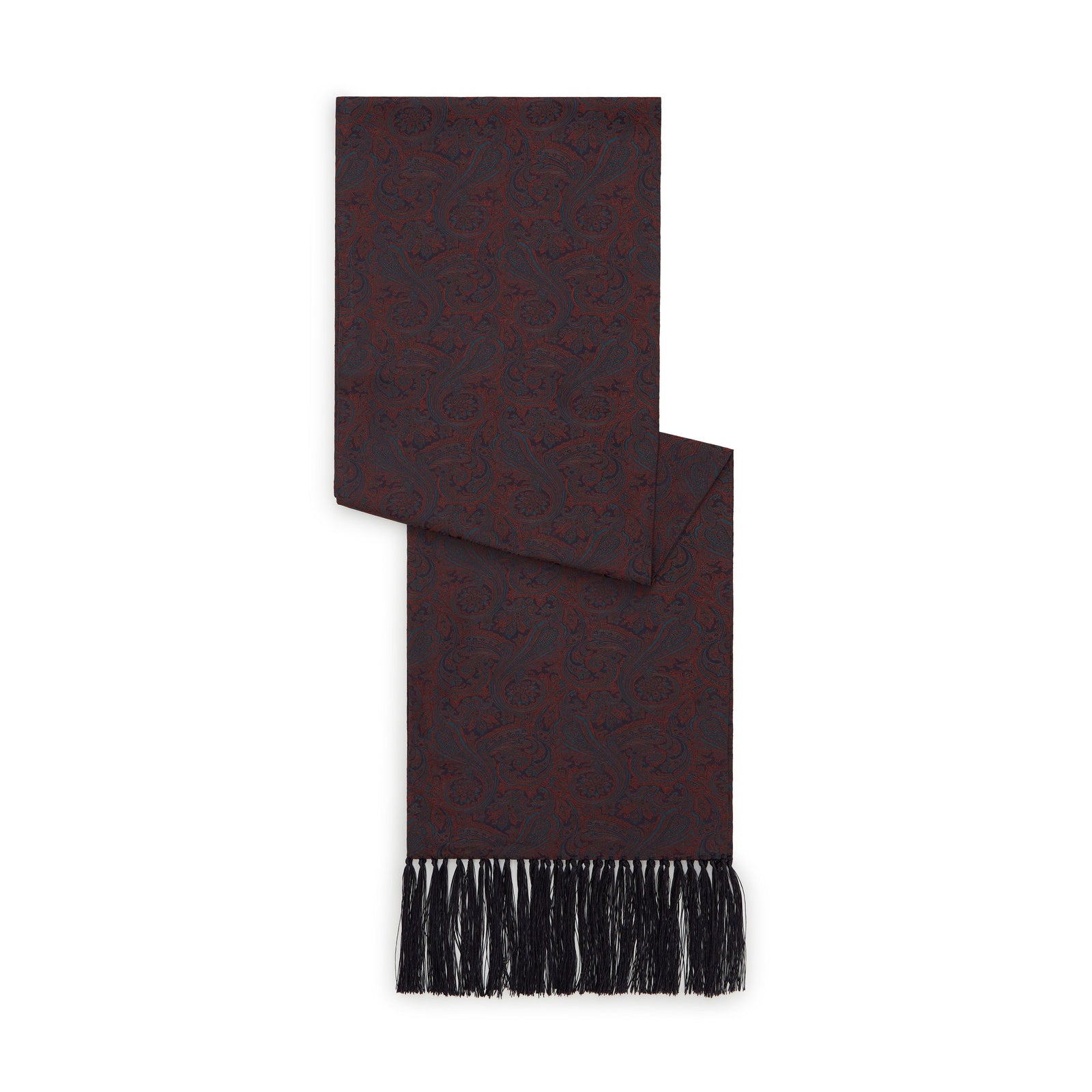 And Paisley Silk Jacquard Scarf