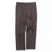 Brown Linen & Cotton Twill Trouser