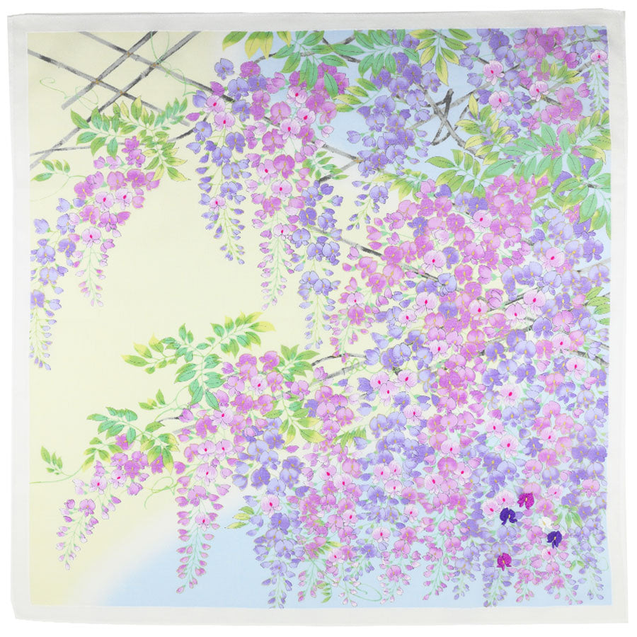 Floral Motif Cotton Handkerchief Yellow
