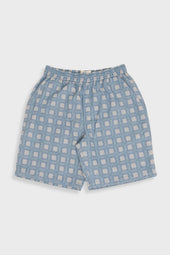 Relaxed Short - Blue Tile Tapestry