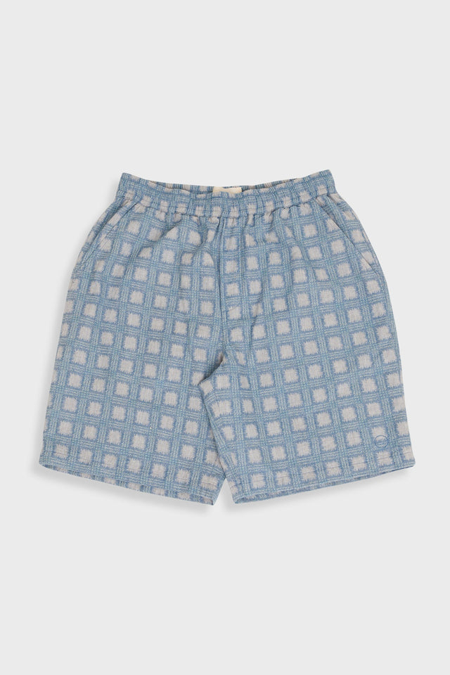 Relaxed Short - Blue Tile Tapestry