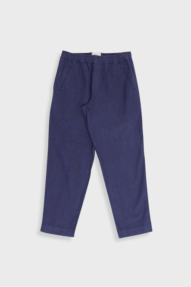 Drawcord Assembly Pant - Soft Navy Cotton Linen