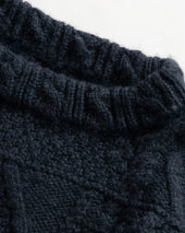 Dover Rugged Cableknit Crewneck Sweater Andean Wool