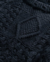 Dover Rugged Cableknit Crewneck Sweater Andean Wool