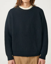 Wool Cashmere Ribbed Crewneck