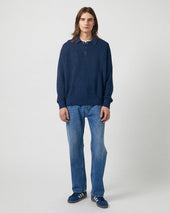 LS Slouchy Polo - Navy