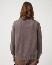 Acid Wash Cardigan - Washed Purple
