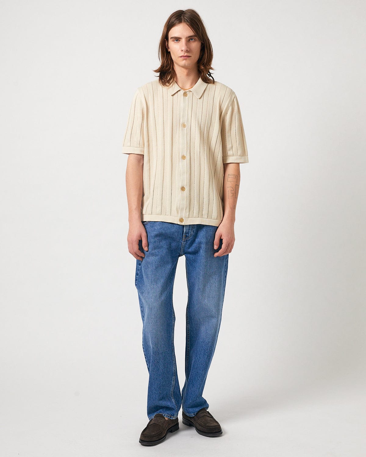 Ladder Knit Buttondown