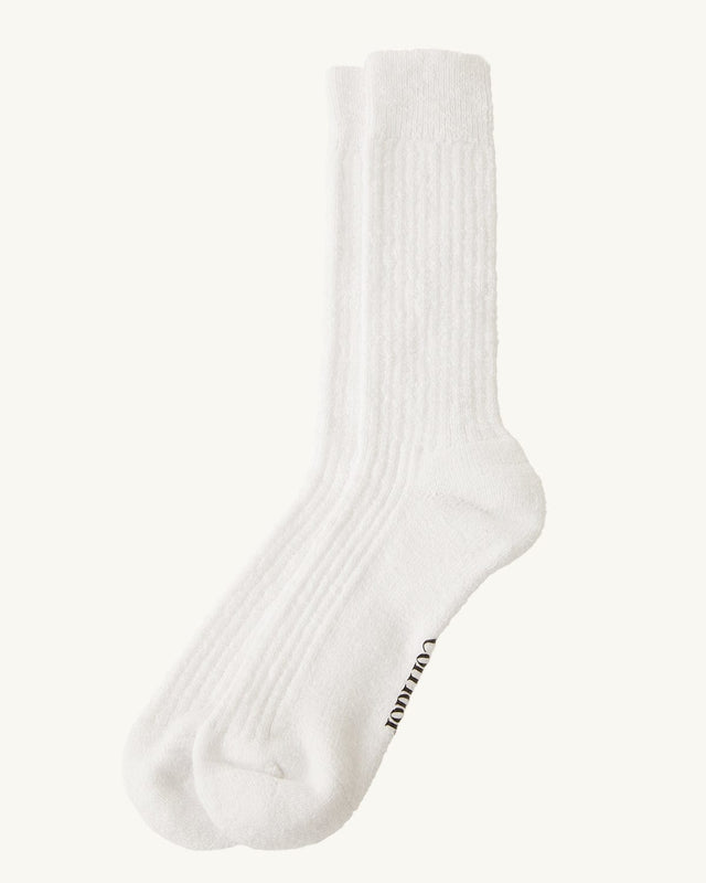 Slub Sock - White