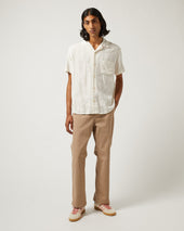 Striped Seersucker SS - White