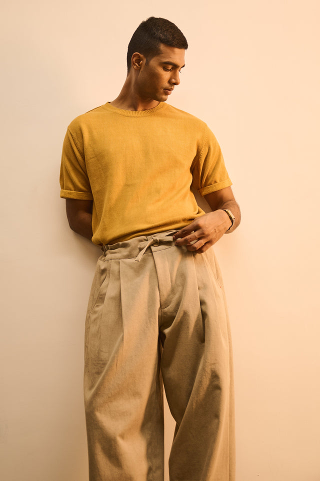 Yellow Cotton T Shirt