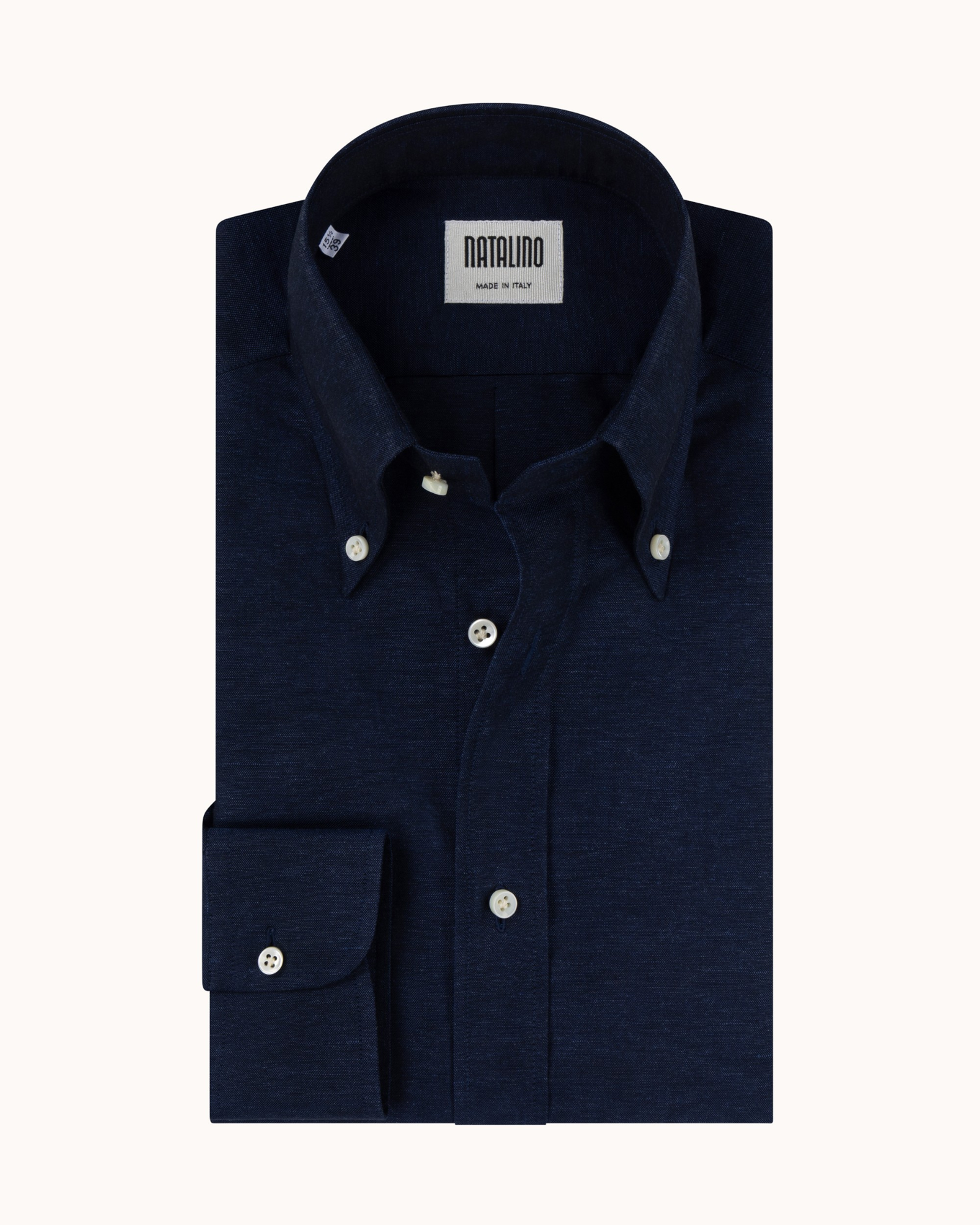 Button Down Collar Shirt Cotton Linen