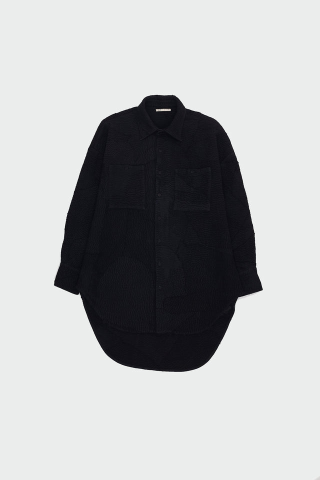 Patchwork Statement Oversized Shirt
