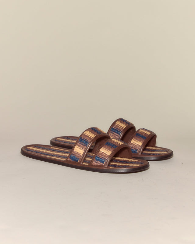 Duotone Summer Slides - Brown/Blue