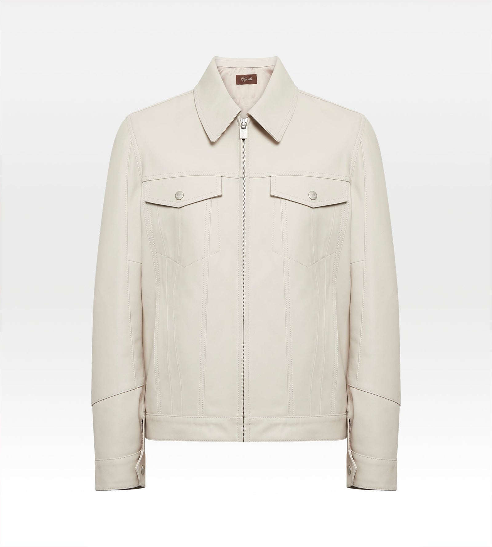 Veste En Cuir Beige