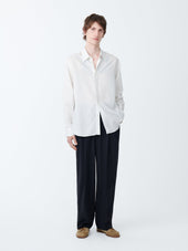 View Silk Shirt In Ecru Stripe