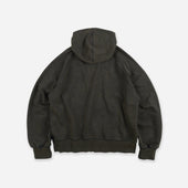 Vintage Dyeing Hooded Zip Parka Brown