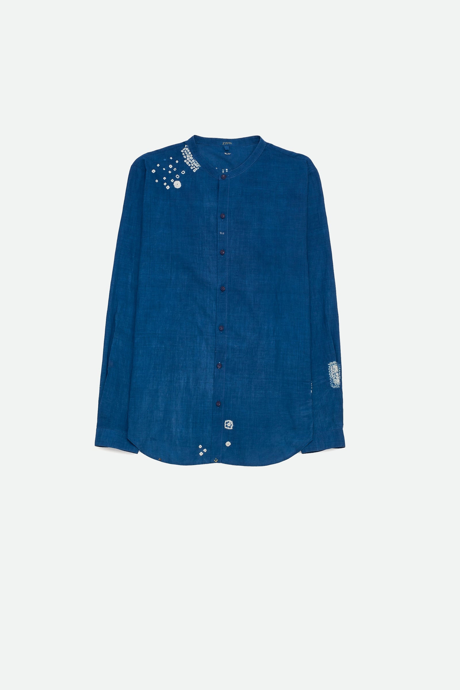 Medium Cotton Shirt Crafted With Shibori Motifs