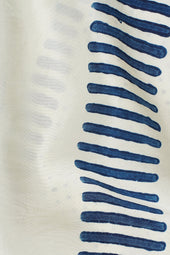 Ecru Silk Block Printed Shirt