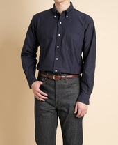 VINTAGE IVY - Button Down Navy Oxford