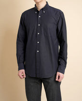 VINTAGE IVY - Button Down Navy Oxford