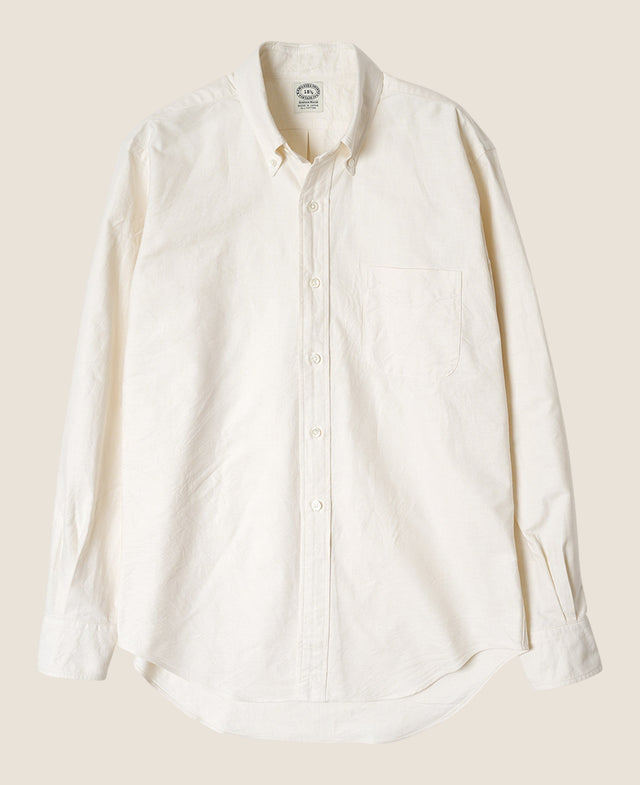 VINTAGE IVY - Button Down Ecru Oxford