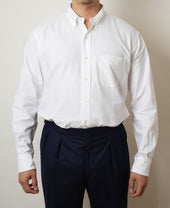 VINTAGE IVY - Button Down Ecru Oxford