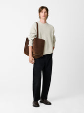 Doublet Suede Bag In Cocoa