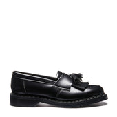 Black Vegan Hi-Shine Tassel Loafer
