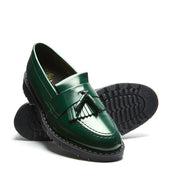 Green Vegan Hi-Shine Tassel Loafer