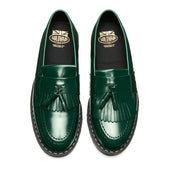 Green Vegan Hi-Shine Tassel Loafer