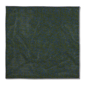 Pochette Bleu Vert Motif Corail Laine Soie