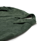 Stan Zipped Blouson In Garden Green Suede
