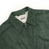 Stan Zipped Blouson In Garden Green Suede