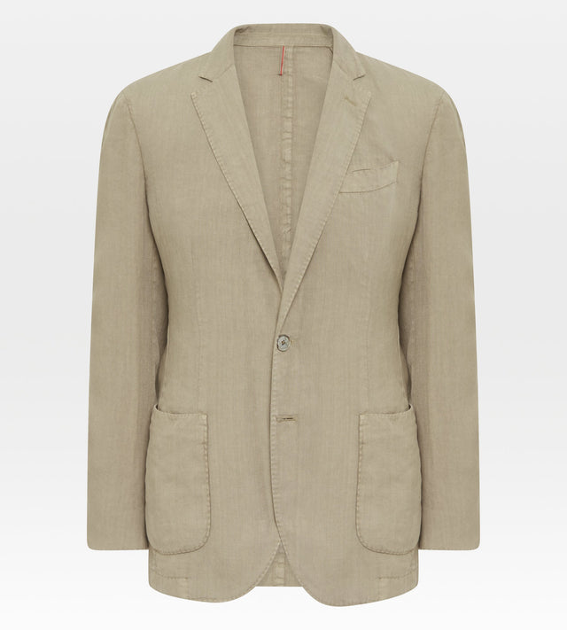 Veste déstructurée beige en lin