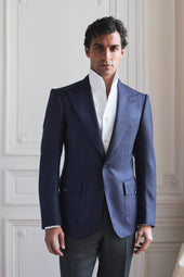 Veste Massimo en laine et cachemire à motif chevrons
